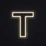 Bokstav T Neon Vegglampe