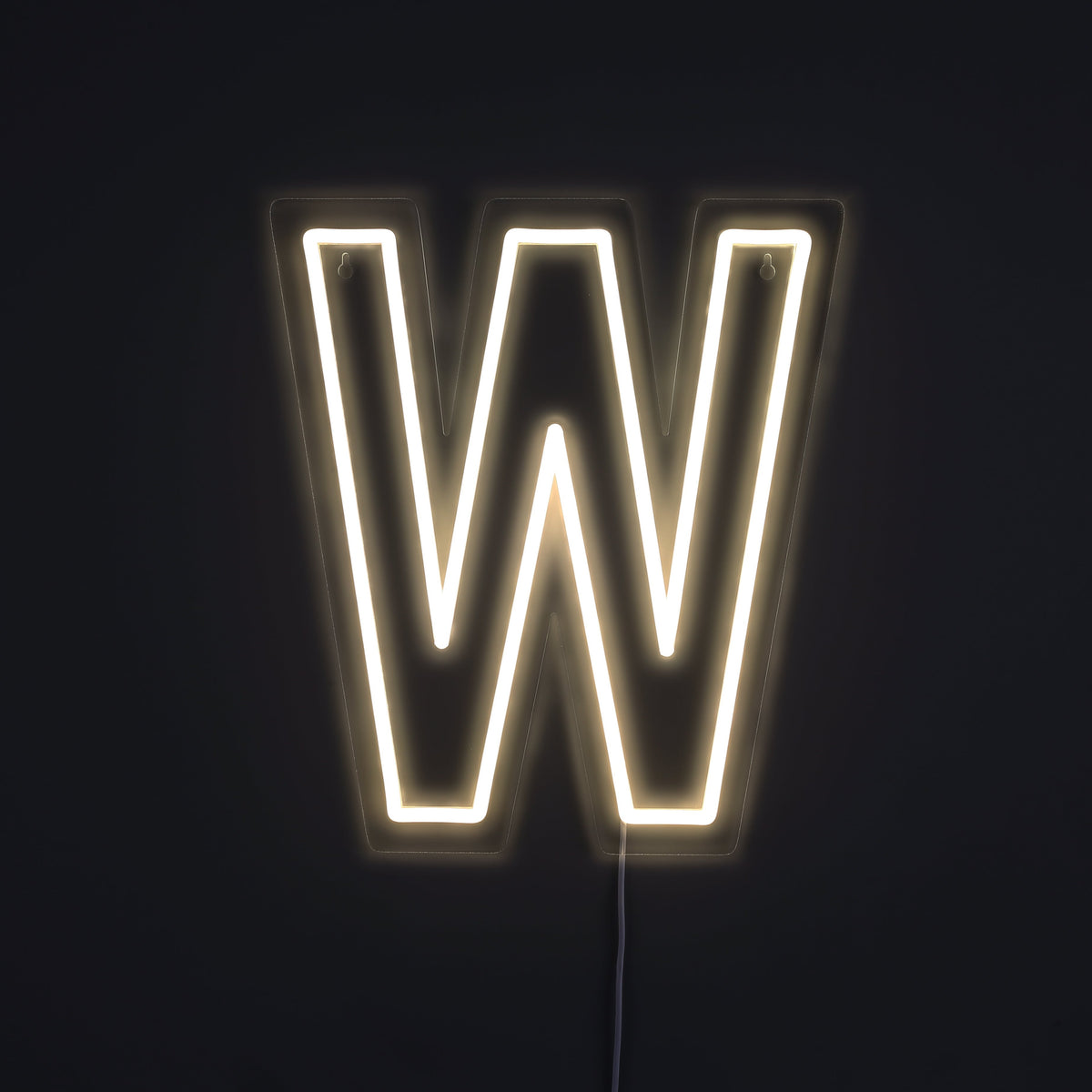 Bokstav W Neon Vegglampe