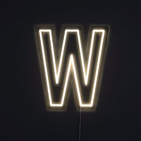 Bokstav W Neon Vegglampe