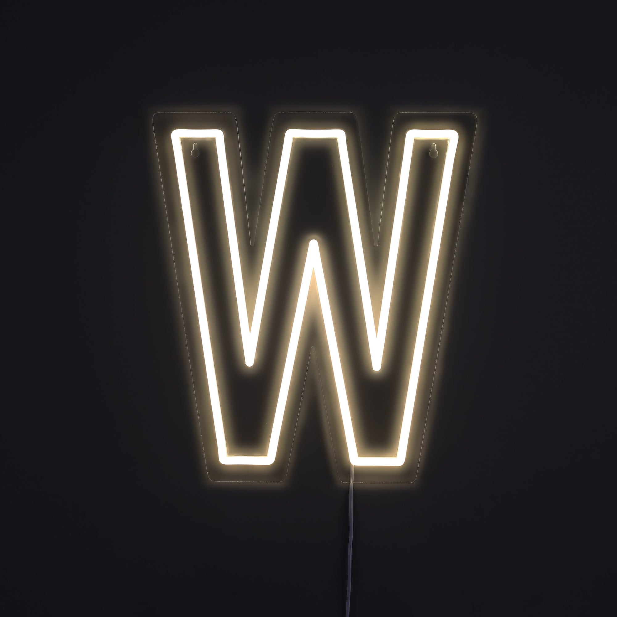Bokstav W Neon Vegglampe