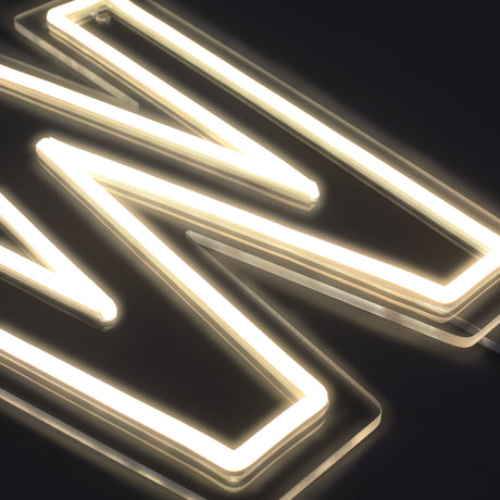 Bokstav W Neon Vegglampe
