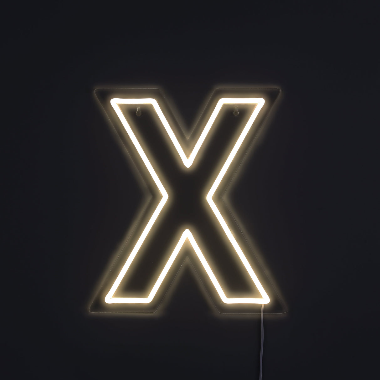 Bokstav X Neon Vegglampe