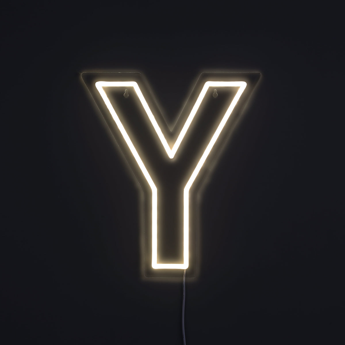 Bokstav Y Neon Vegglampe