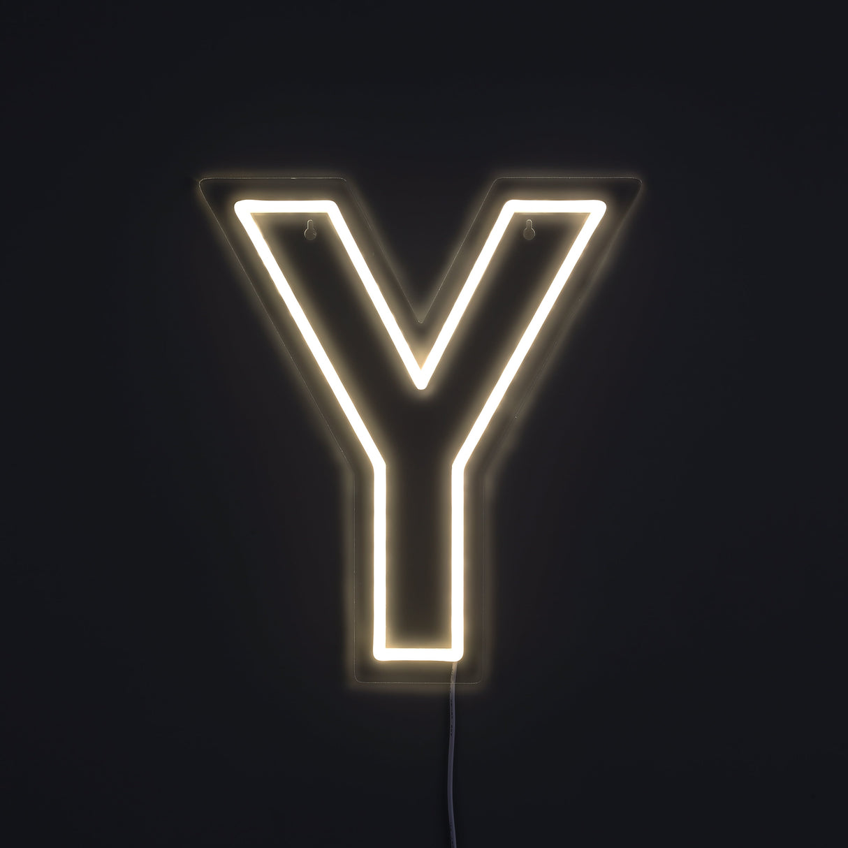 Bokstav Y Neon Vegglampe