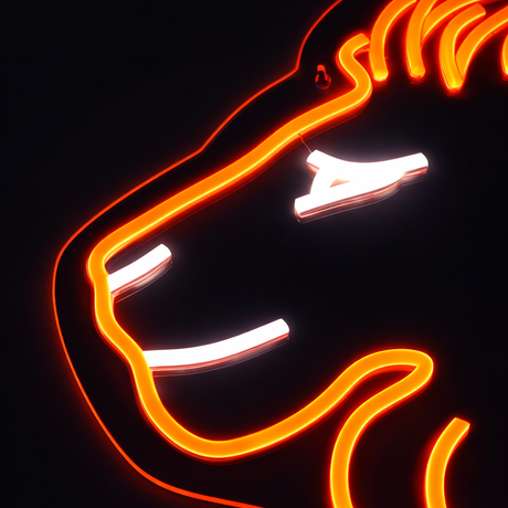 Løve Neon Vegglampe