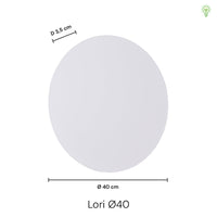 Lori Vegglampe Ø40 Svart