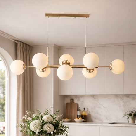 Lugano Langbordspendel Messing/Opal-Nordic Seasons-OutletLamper.dk