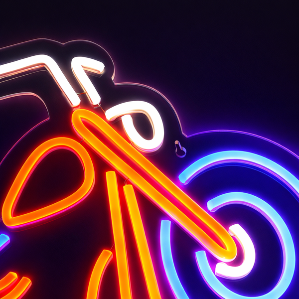 Motorsykkel Neon Vegglampe
