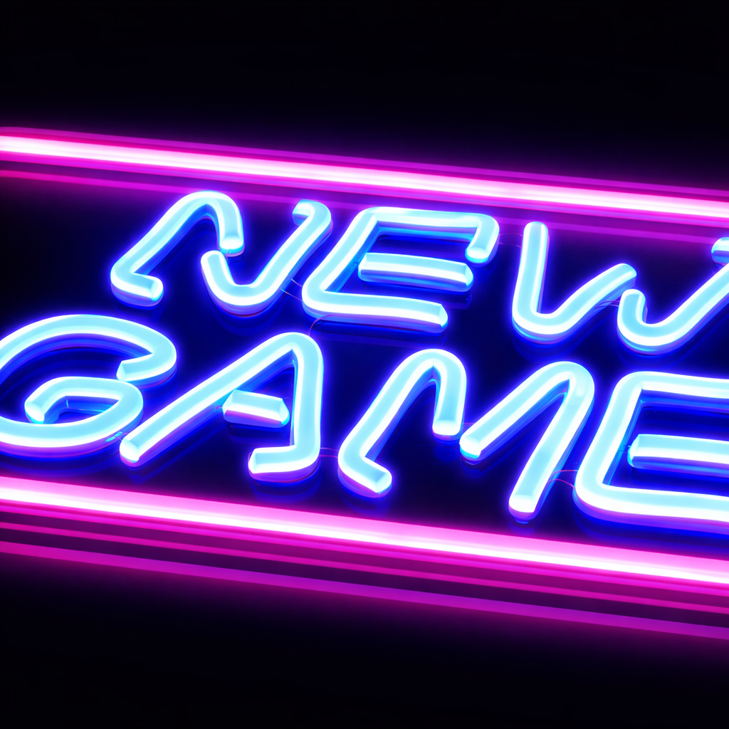 New Game Neon Vegglampe