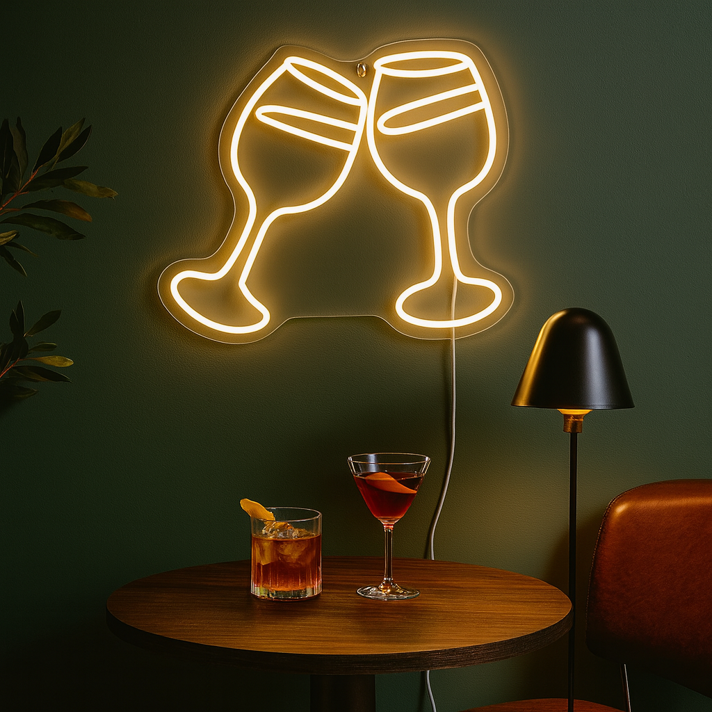 Cheers Neon Vegglampe Grønn