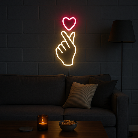 Heart Sign Neon Vegglampe