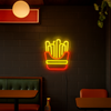 French Fries Neon Vegglampe