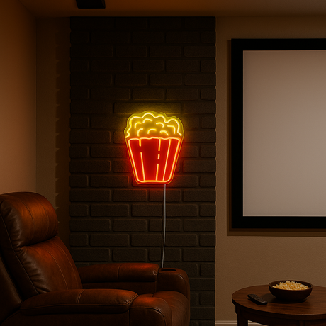 Popcorn Neon Vegglampe