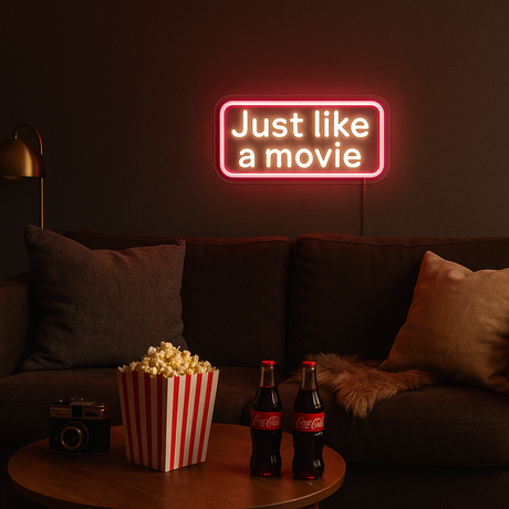 Just Like a Movie Neon Vegglampe
