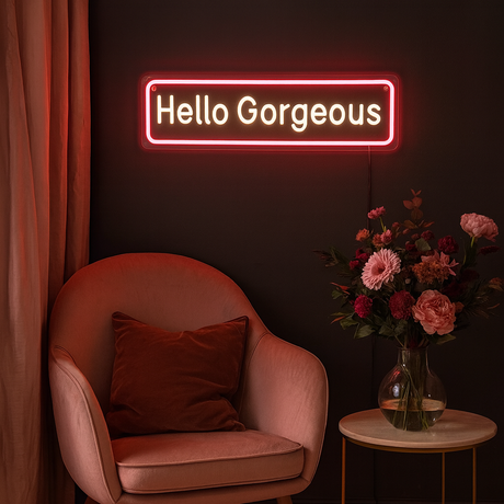Hello Gorgeous Neon Vegglampe
