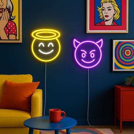 Emoji Angel Vegglampe