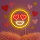 Emoji Love Neonskilt