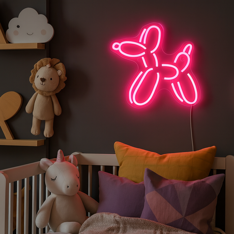 Balloon Animal Neon Vegglampe