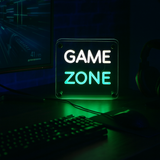 Game Zone LED Neon Box Bordlampe