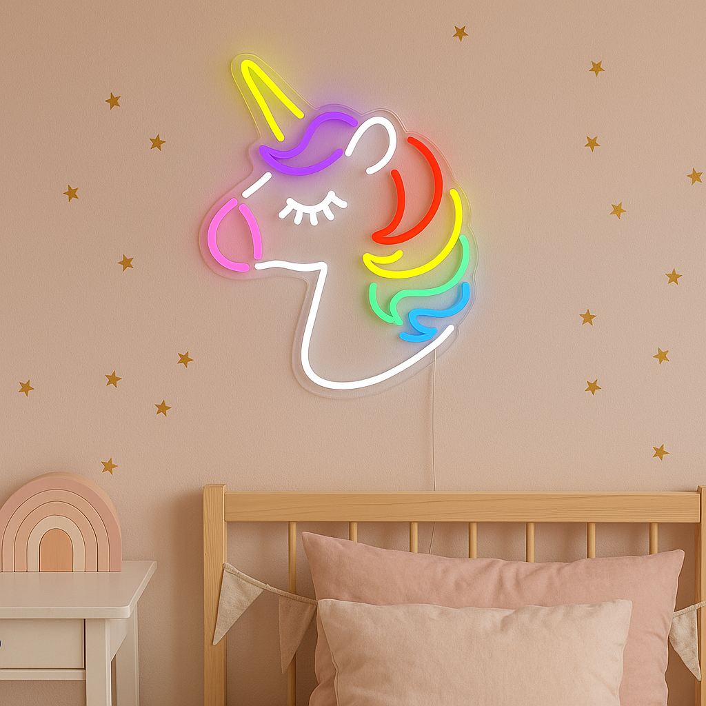 Unicorn Neon Vegglampe