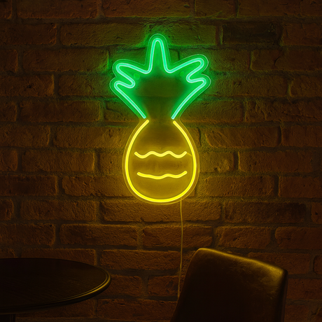 Ananas Neon Vegglampe