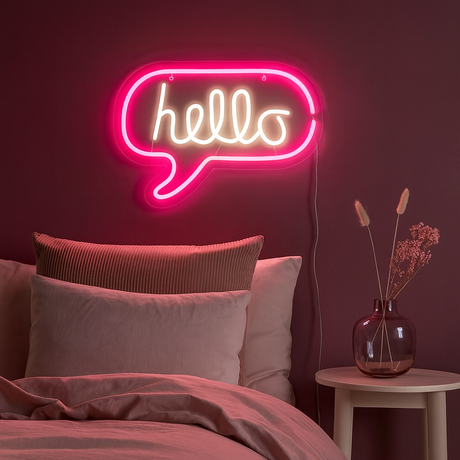 Hello Neon Vegglampe