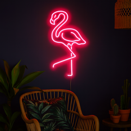 Flamingo Neon Vegglampe