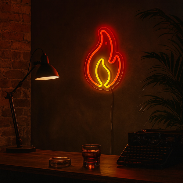 Fire Neon Vegglampe