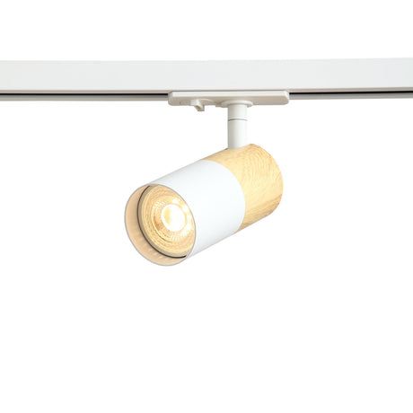 Noda Skinnespot GU10 Hvid/Træ-Nordics Pro-OutletLamper.dk