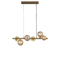 Valencia Langbordslampe 63cm Messing/Amber
