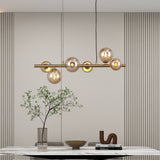 Valencia Langbordslampe 63cm Messing/Amber