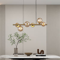 Valencia Langbordslampe 63cm Messing/Amber