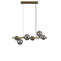 Valencia Langbordslampe 63cm Messing/Smoke