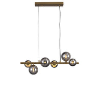 Valencia Langbordslampe 63cm Messing/Smoke