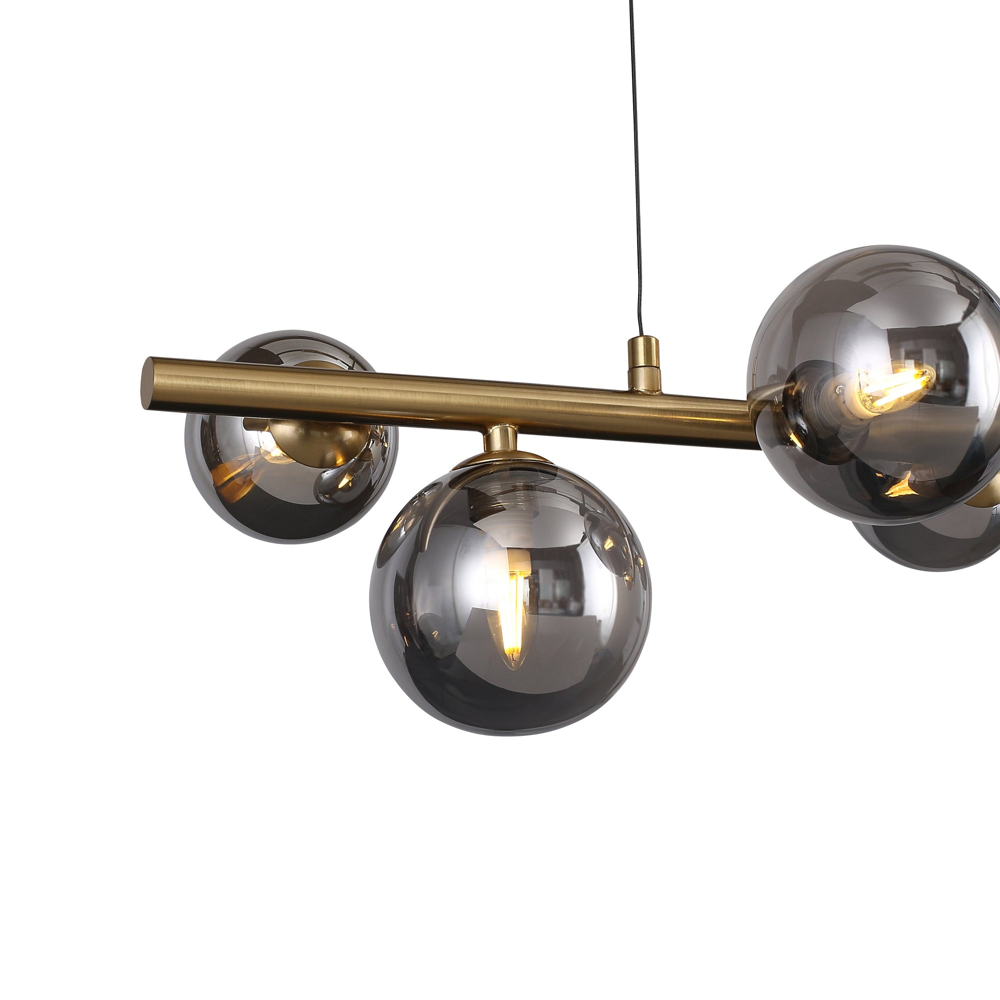 Valencia Langbordslampe 63cm Messing/Smoke