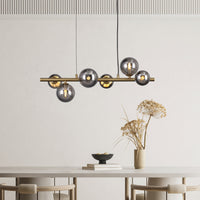 Valencia Langbordslampe 63cm Messing/Smoke