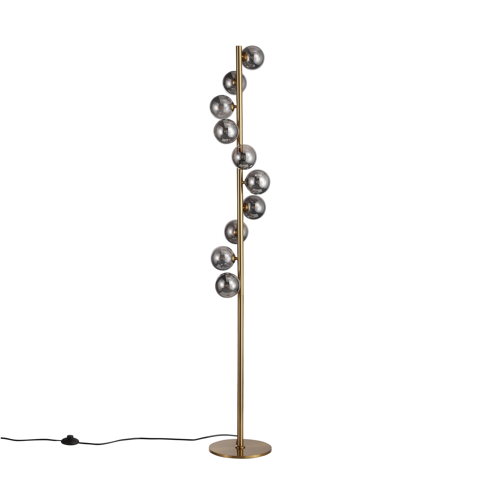 Trento Gulvlampe Messing/Smoke