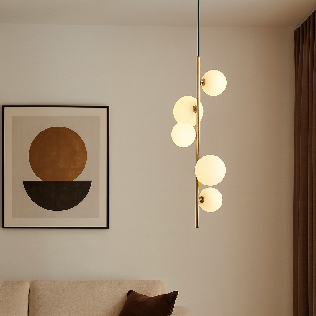 Valencia Hjørnependel Messing/Opal