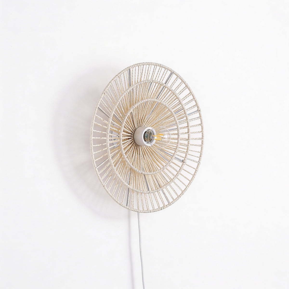 Wave Layer Vegglampe Ø40 Raw White