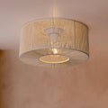 Braided Taklampe Ø46 Raw White