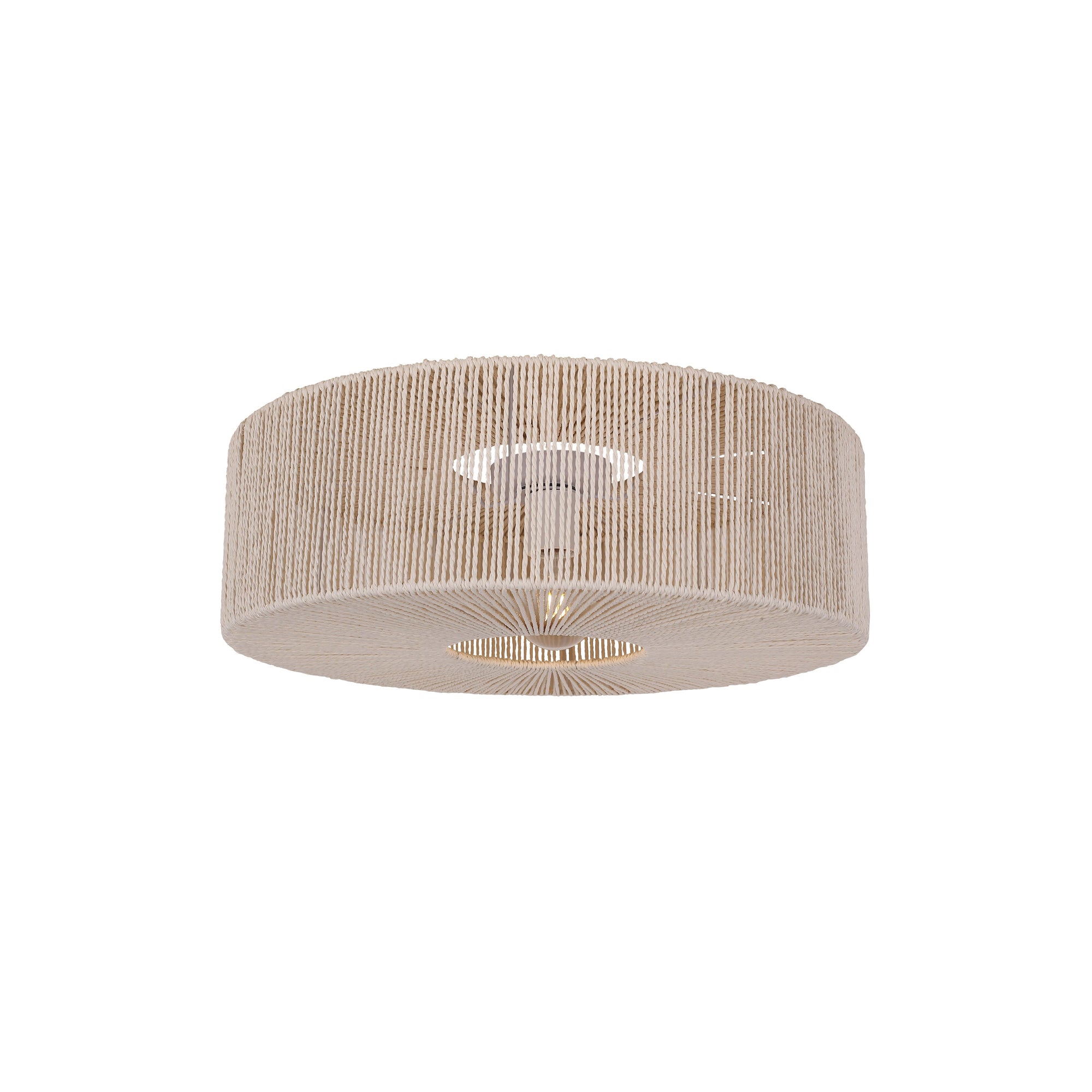 Braided Taklampe Ø60 Raw White