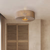 Braided Taklampe Ø60 Raw White