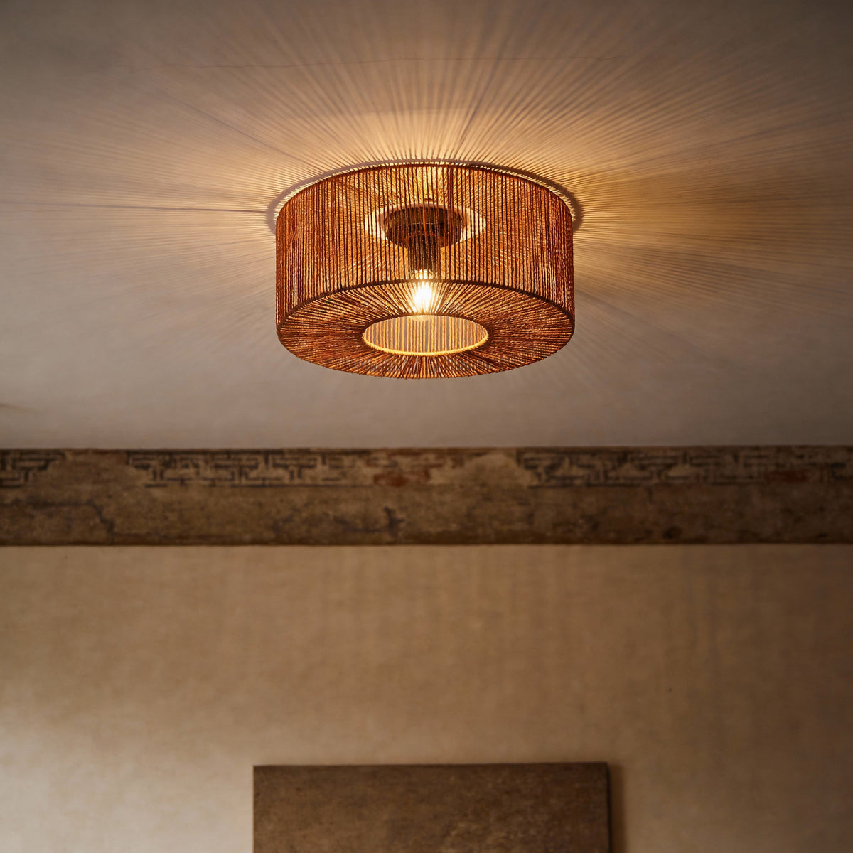 Braided Taklampe Ø46 Earth Red