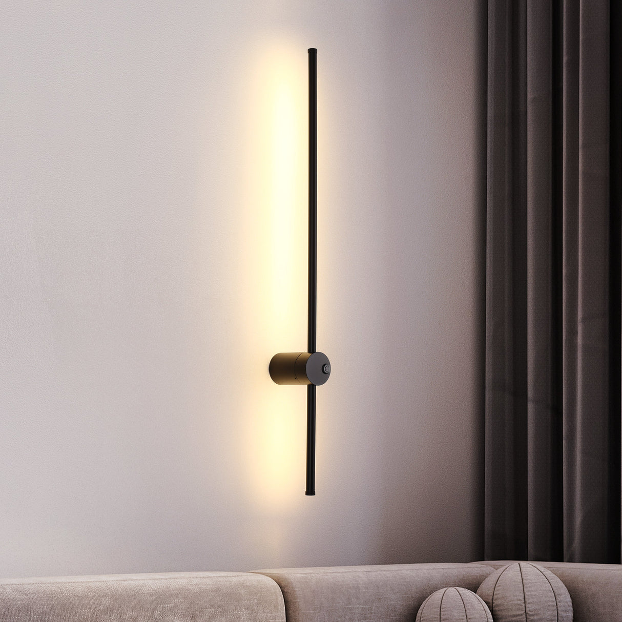 Retta LED Vegglampe Svart 100cm