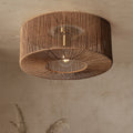 Braided Taklampe Ø46 - Naturlig Brun