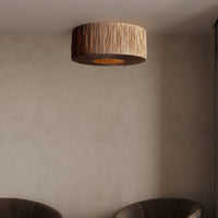 Raffia Taklampe Ø46
