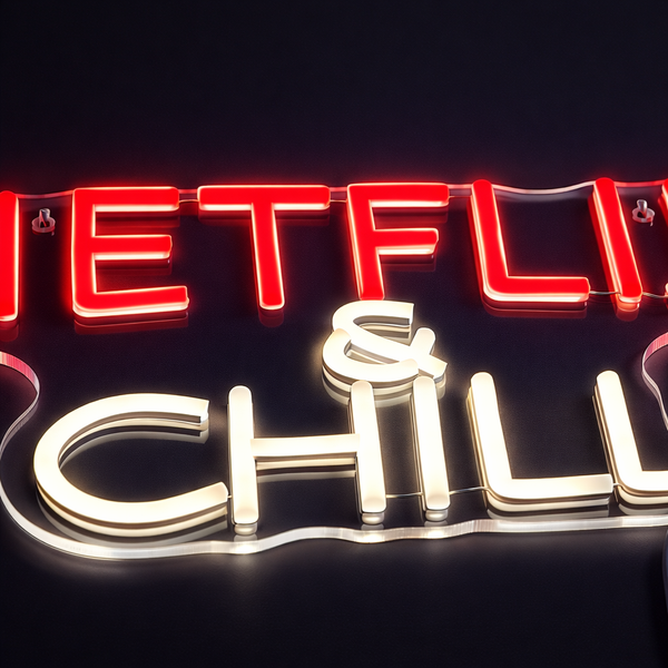 Netflix & Chill Neon Vegglampe