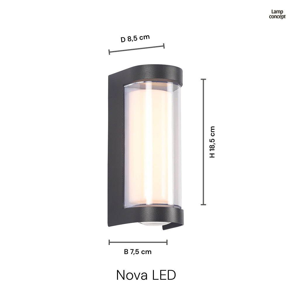Nova 12W LED IP65 Utendørs Vegglampe