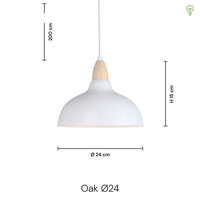 Oak Pendel Ø24 Mørkt Tre
