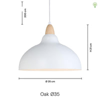 Oak Pendel Ø35 Mørkt Tre